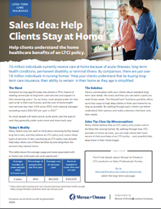 Help Clients Stay at Home With an LTCi Policy