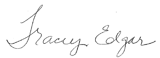 Tracey Edgar signature