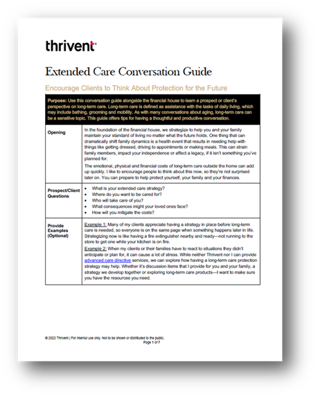 Thrivent | Extended Care Conversation Guide thumbnail