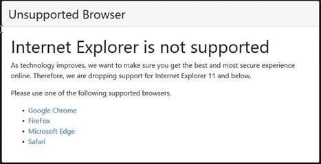 Internet Explorer Error Message: Thrivent E-Application