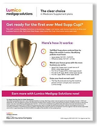 Lumico's Med Supp Cup incentive program!
