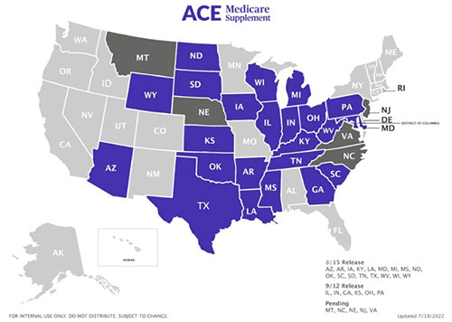 ACE Med Supp State Availability Map image