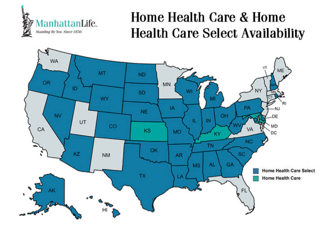 ManhattanLife Home Health Care Select State Availability Map-1123