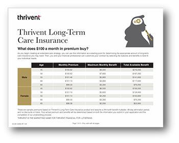 Thrivent: What does $100 per month buy?