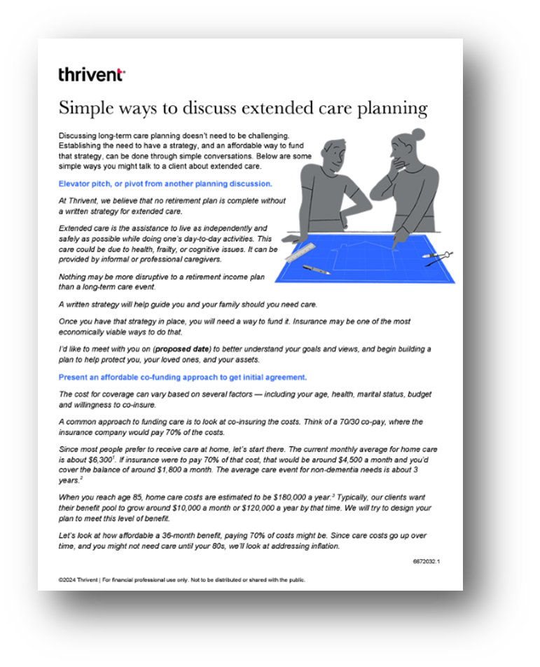 Thrivent: Simple Ways to Discuss Extended Care Planning